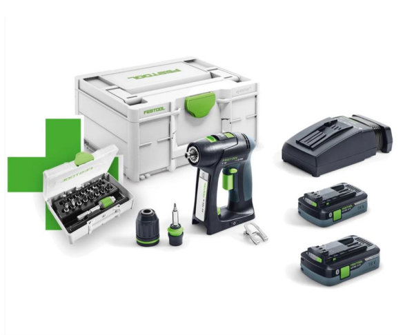 Festool Akku-Bohrschrauber C 18 HPC 4,0 I-Plus Promo-Edition 2021 + Bit Sortiment Nr.577187